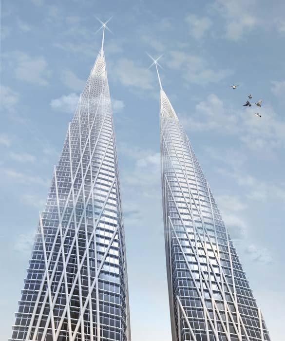IV. Saqr Twin Towers Location: Dubai Size: 450m + Spire No.