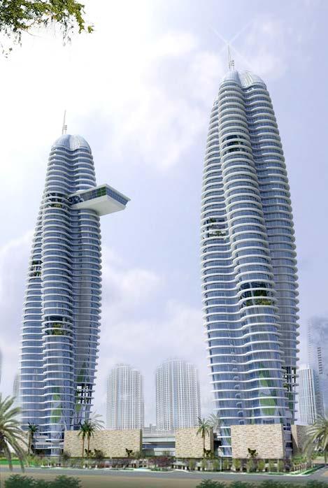 XXXIV. Waterfront Twin Towers Location: Dubai No. of Floors: 2B + G + 55 Status: Design Concept BUA: 550,000 sq.ft.