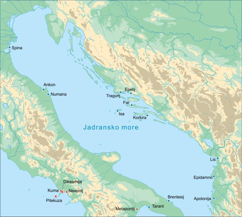 No najviše takvih sekundarnih kolonija osnovali su Sirakužani (Heloru, Akru, Kasmenu i Kamarinu) i Lokrani (Medmu, Hiponij, Metaur). Megara Hibleja i Zankla rano su prodrli u zapadni dio Sicilije.