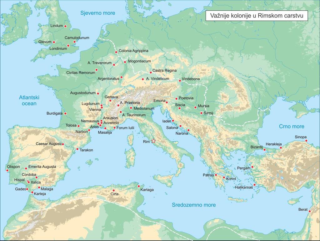 Carevi osnivaju kolonije Cezaru se pripisuje da je od 69. pr. Kr. (kad je otišao u Hispaniju) do 44.