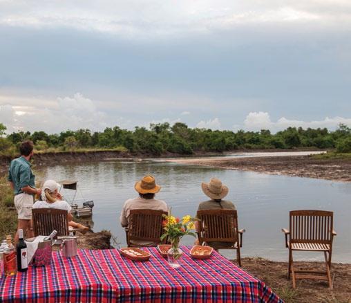 Sanctuary Saadani River Lodge, Saadani Location: Located on the shore of the Wami River, close to Saadani Flying time from Dar es Salaam to airstrip (25 minutes); followed by 45 minute road transfer