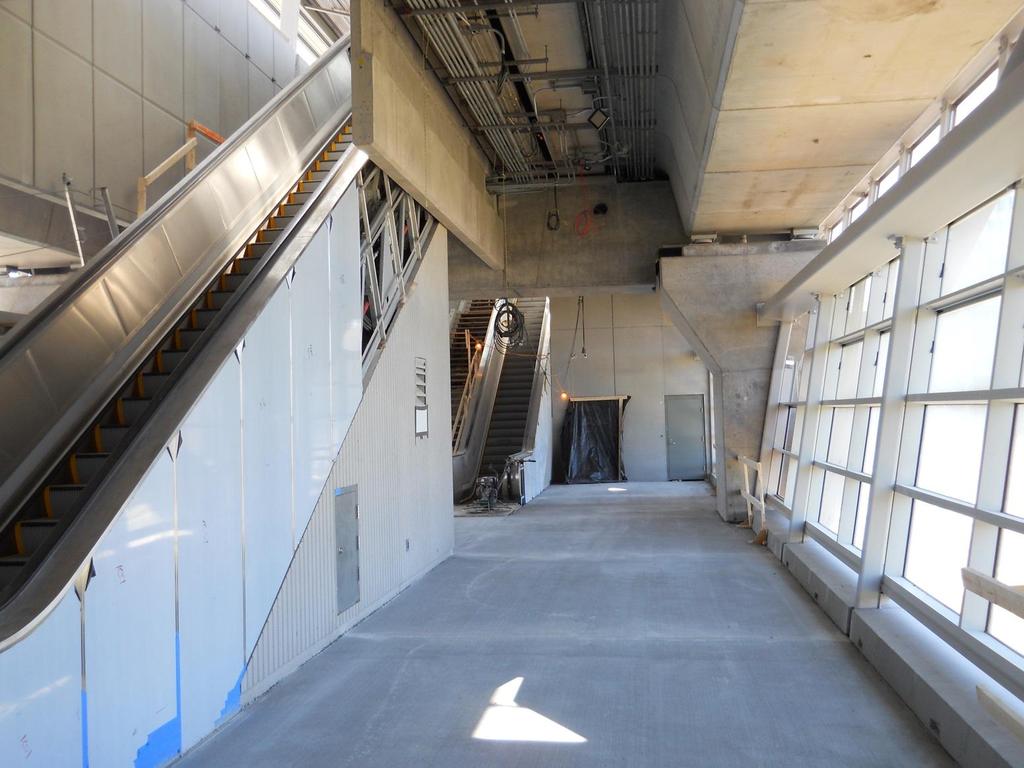 Phase 1 Rail Project Update McLean Station mezzanine to platform escalators