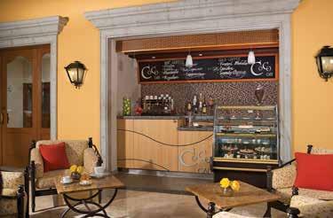 Be sure to enjoy CoCo Café for fresh pastries and artisan coffee blends and the Barefoot Grill
