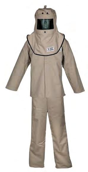 26 CAT4 Series Arc Flash Suit Features Nearly clear grey hood window provides 100% true color acuity and includes anti-fog and
