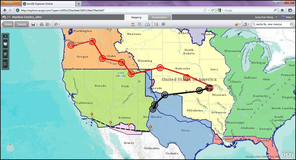 20. Here is my final map. Discussion questions o How did the locations above benefit to the U.S.? o How were the territories related/interconnected to each other (i.e. relationship between Oregon Country and Mexican Cession) o Why was St.