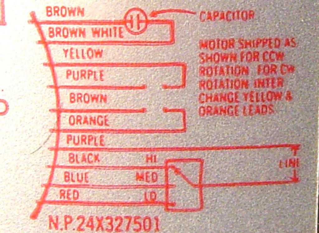 Motor Nameplate wiring diagram 2005