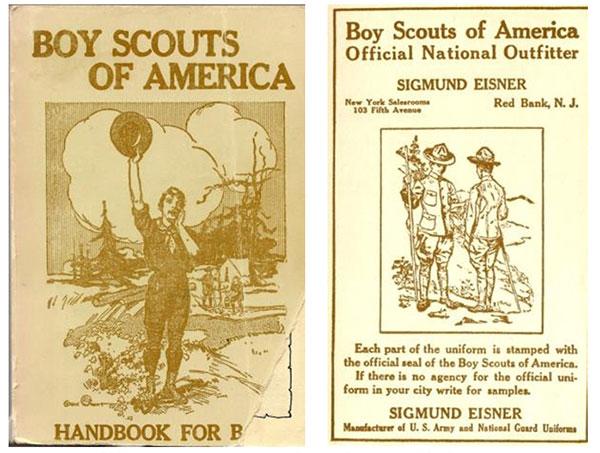 1911 Boy Scout Handbook and advertisement inside the cover The 1911 Handbook also featured a twenty page appendix entitled