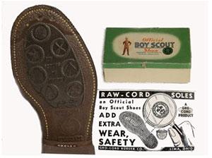 featured on the soles of official Boy Scout shoes of the 1940s.