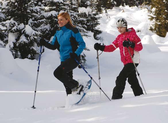 Do up your snow shoes and run along the snow! Snowshoeing WHAT?