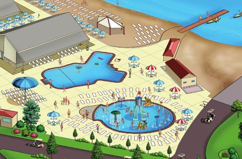 com With our All-Inclusive rates, ake Huron Campground is a errific place for your family to pend time relaxing at the beach r to enjoy the NEW Splash Zone complex, 18-hole mini-golf ourse, hiking