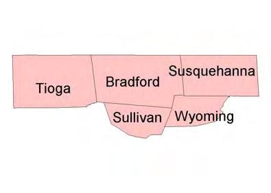 T he Northern Tier Rural Planning Organization (RPO) encompasses Tioga, Brad- Northern Tier RPO ford, Sullivan, Susquehanna and Wyoming counties.