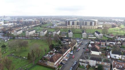 Romford - Waterloo Estate Queen Street Delderfield Oldchurch Gardens Scroll over each picture to see the