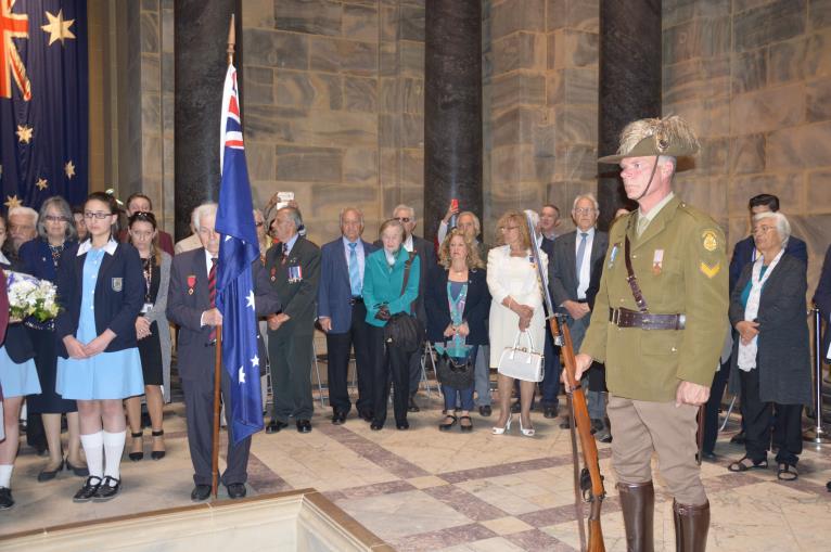 Inside the Shrine of Remembrance Students from St Johns College lay a wreath inside the Shrine of Remembrance Welcome dinner - Lieutenant General Konstantinos Gkatzogiannis On Friday 22 nd April