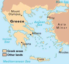 Greece is made up of land on the Balkan