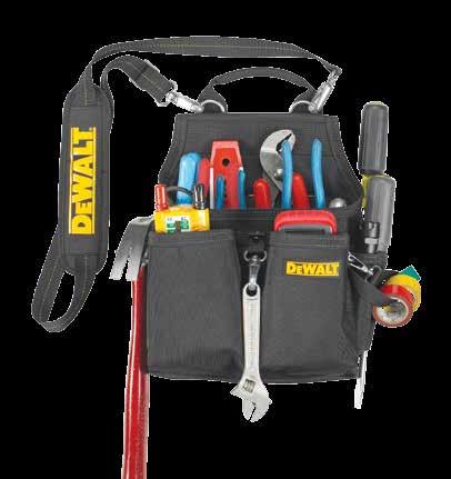 6- FRAMER S NAIL AND TOOL BAG DG5663 Patented pouch handle Allows for simple belt adjustments, easy one-hand carrying, and