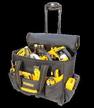 DGL571 LIGHTED HANDLE 18" ROLLER TOOL BAG Large, sturdy telescoping handle Extends for fast transport of heavy loads U.S. Patent No. 9,204,699.