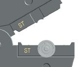 Keyway Rotate the ST connector so that its key is oriented in the crimp die set