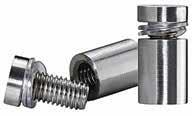 5cm Brushed stainless steel standoffs Available sizes: 1.2cm x 1.9cm, 1.