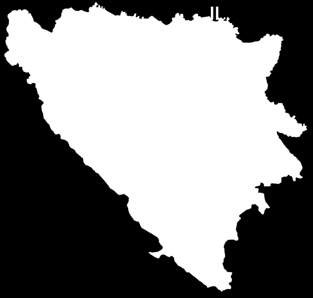 Karta 1 Administrativno ustrojstvo Bosne i Hercegovine.