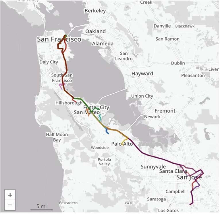 EXPRESS BUS STUDY ROUTES Routes Studied Both NB and SB directions during AM Peak Period (6am to 10am) San Francisco <-> San