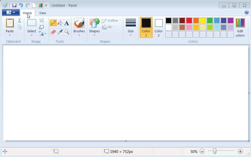Slika računara Na slici 4.2 je dat prikaz Paint programa (prozora). Veoma se lako koristi. U prozoru postoje standardni grafički elementi.