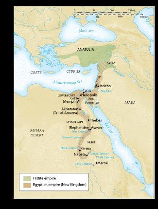 The New Kingdom Imperial Egypt, 1400 BCE Few pyramids, but major monumental architectural projects Engaged in empire-building to protect against foreign