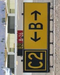 b.) The other guidance signs tell you where you are on the airport and also give you directions to parking areas, taxiways, or runways.