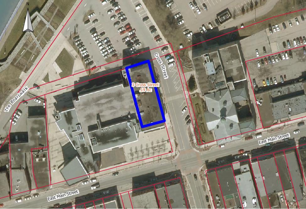 SITE 3 3 CROSS STREET This 27,000 sq. ft. building is located in downtown beside the Civic Square and Court House. The landlord is willing to alter to suit.