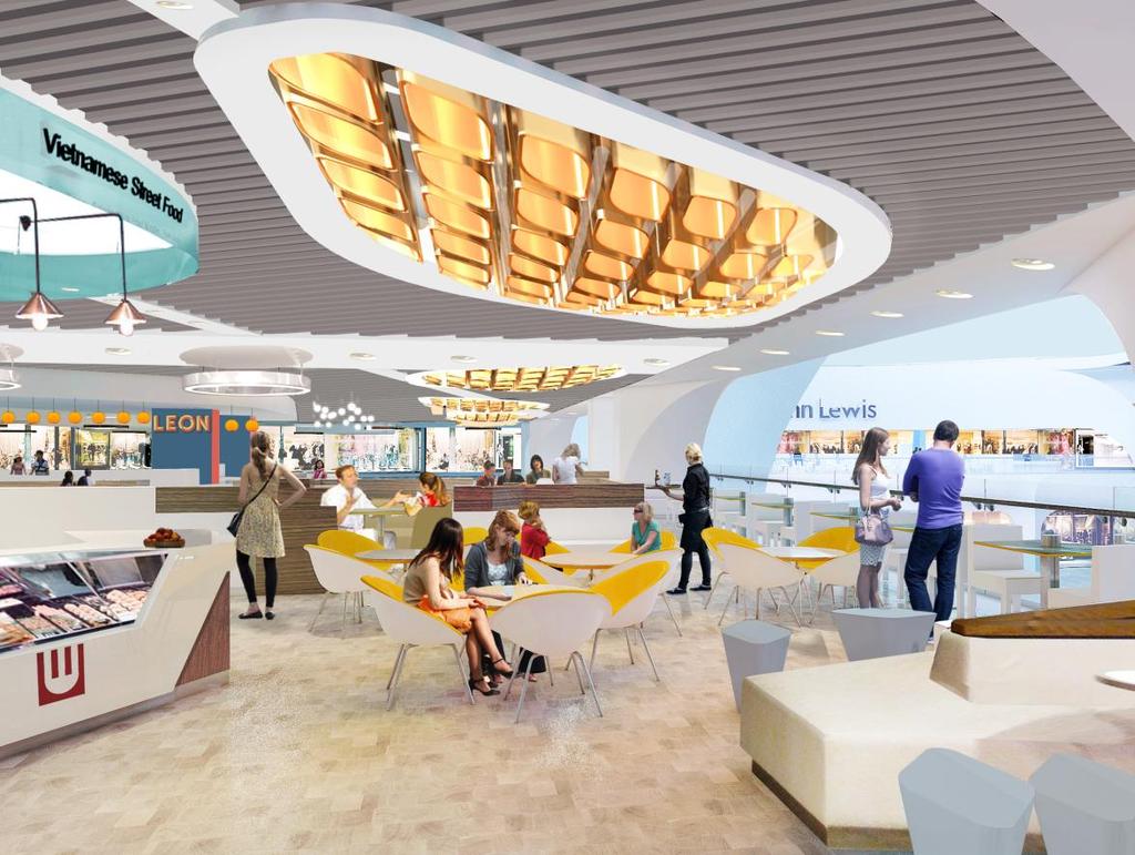 The design will: o Provide a calm fluid movement around the atrium and retail frontages with more visible units promoting international quality shop front and fit-out design.