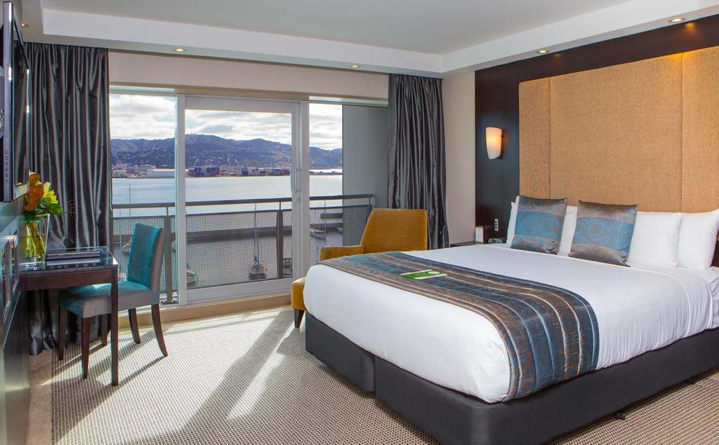 Accommodation Copthorne Hotel Wellington, Oriental Bay has a total of 118 accommodation rooms consisting of 59 superior rooms, 55 superior plus rooms and 4 suites.
