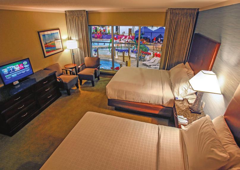 -- Seasonal Room Rates -- JANUARY THROUGH JUNE 30, 2018 Dragonfly Room Guest rooms features two queen-size beds, microwave, mini refrigerator, flat screen cable TV with HBO and hotel pay per view,