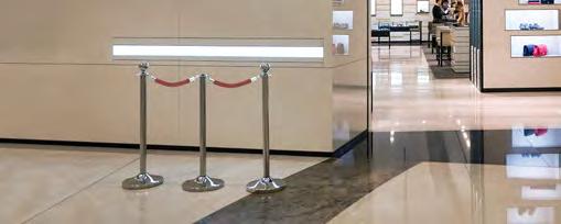 ROPE BARRIER SYSTEM Polished Rope Barriers CHROME ROPE BARRIER QUEUING SYSTEM This traditional Barrier Ø50mm Pole features flat or ball top.