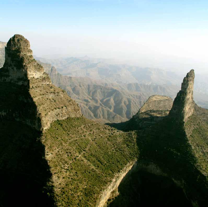simien mountains Thousands of years of erosion has worn down the Ethiopian plateau and created one