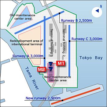 [Reference 3 : Relation on a location of this property, Haneda New International Terminal Building and a new runway, opening in October 2010] Internal the first passenger terminal IIF Haneda Airport