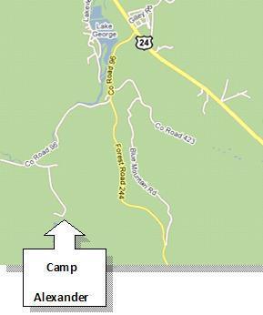 Directions to Camp Alexander from Colorado Springs, CO Take Highway 24 west to the town of Lake George. Entering the town of Lake George, take the first left onto County Road 96.