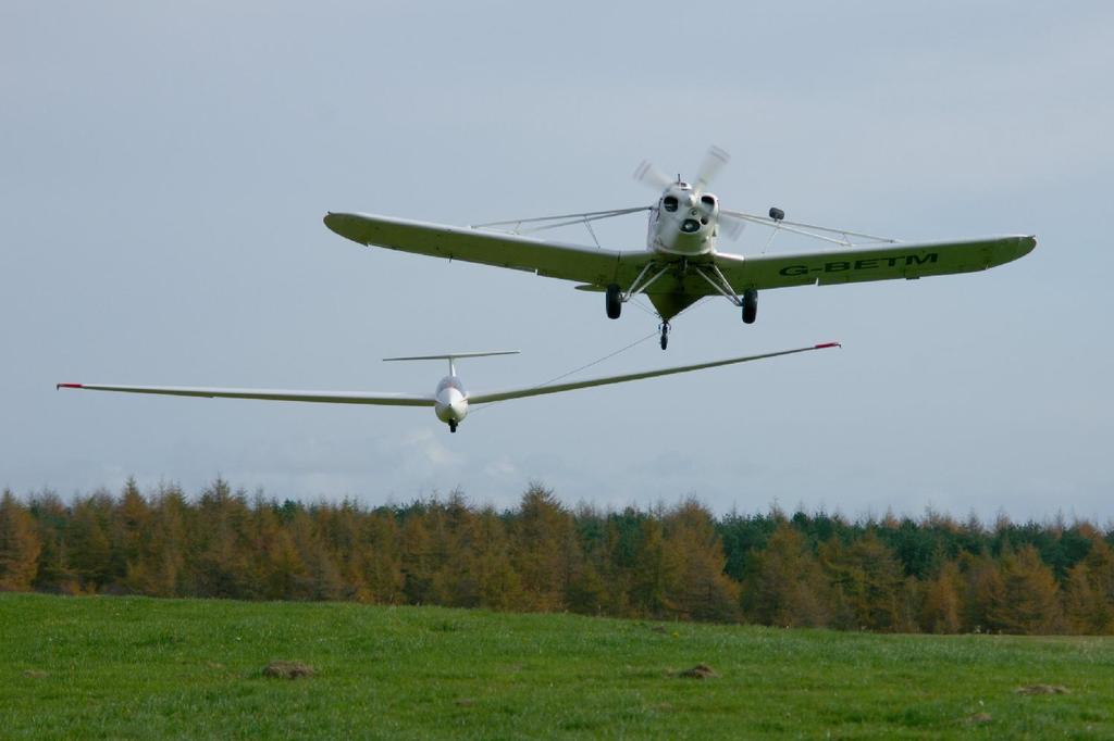 Launching Aerotowing Behind a light aircraft, or a microlight