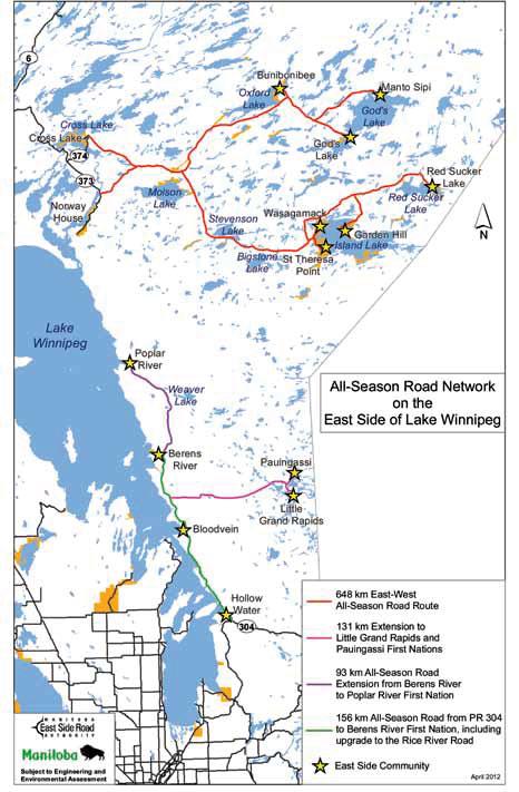 STATUS UPDATE ON LARGE AREA TRANSPORTATION NETWORK STUDY In June 2011, ESRA officially released the final report of the Large Area Transportation Network Study that outlined the all-season road