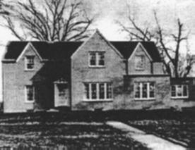 The picture shows the Gregg house, on Egyptian Trail, before remodeling and after the remodeling, on the right.