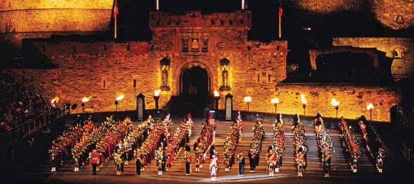 Photos from left to right: London Guard Edinburgh Castle, Military Tattoo, Scotland Day 9 Liverpool - Chester - Dublin (FB,D) Step back into Roman times in Chester.