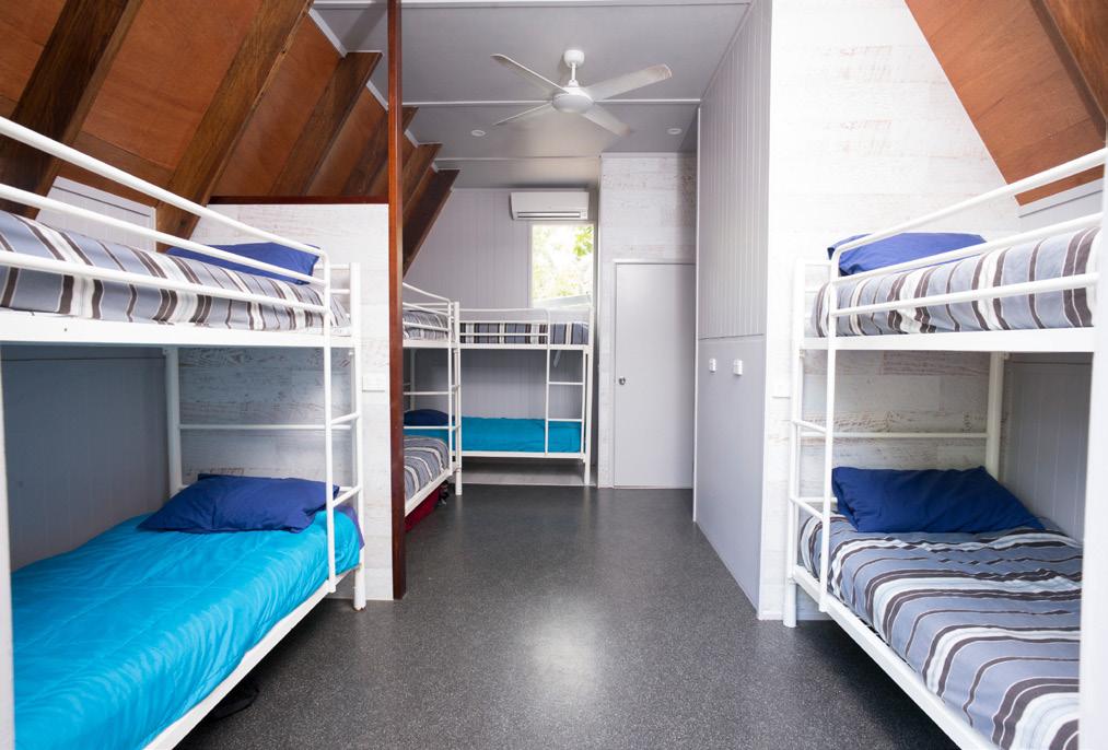 2017 R O O M S A N D FA C I L I T I E S DORM ROOMS Magnetic Island YHA has a large number of 3, 6 and 8 share