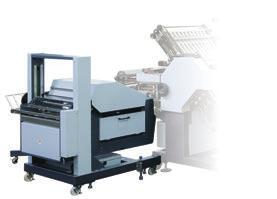 Press Stacker with Pile Delivery PSX-56/56R Stacked signatures or booklets are delivered to a comfortable height for easy