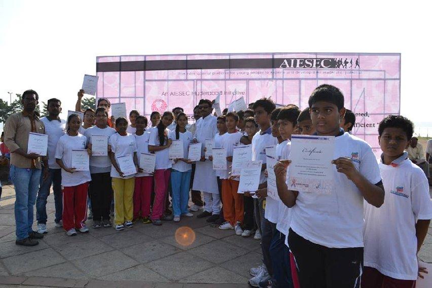 BCARE in association with AIESEC and other allies organized AIDS/TB RUN 2014 Necklace road,