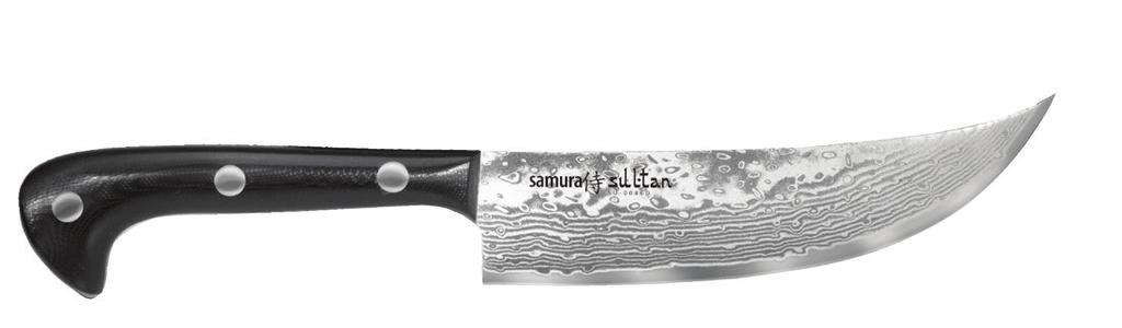 SULTAN SULTAN Ultrastrong G-10 handle commonly used in outdoor and survival knives The curved form of the handle guard creates additional support when cutting SU-0085D CHEF'S KNIFE 164 MM / 7 Solid