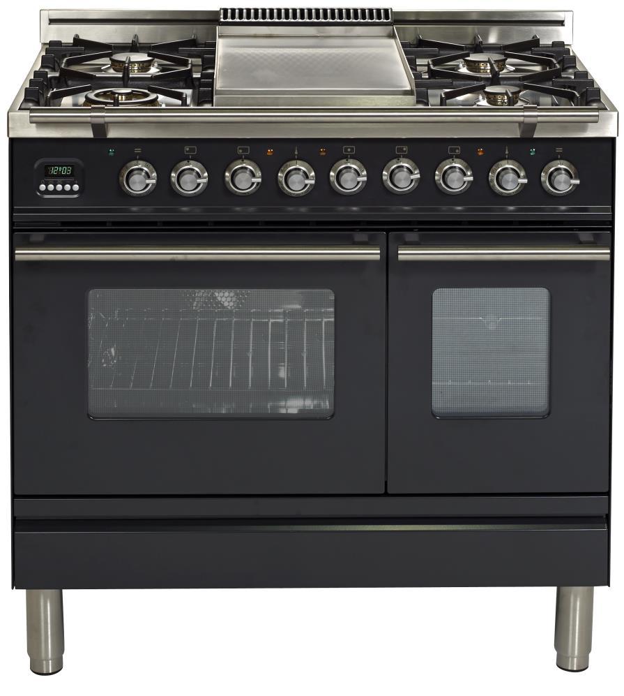 Second Oven Features Main Oven Features 36 Dual Fuel Double Oven Range UPDW90FDMP Size 36" Type Dual Fuel Digital Clock and Timer Oven Handle & Upper Handrail Full Size Warming Drawer 125-200