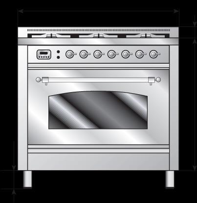 Main Oven Features 36 Range UPN90FDVGG Size 36 Digital Clock and Timer Wok Ring & Simmer Plate Chrome, Brass, ORB * SS,,
