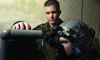 Military pilot wearing NVGs NVG ground training A modified operation might entail raising the floor of the training exercise to allow the civilian aircraft to pass under safely.