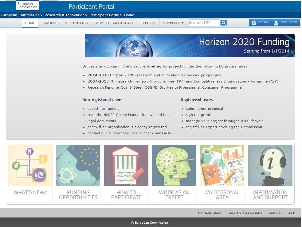 Portal za sudionike http://ec.europa.eu/research/participants/portal/desktop/en/home.