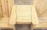 Adirondack Settee This settee features an easily removable middle table (no tools required) that
