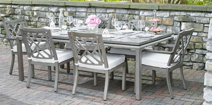 This cast aluminum collection provides the strength and durability required for years of worry free enjoyment, while the