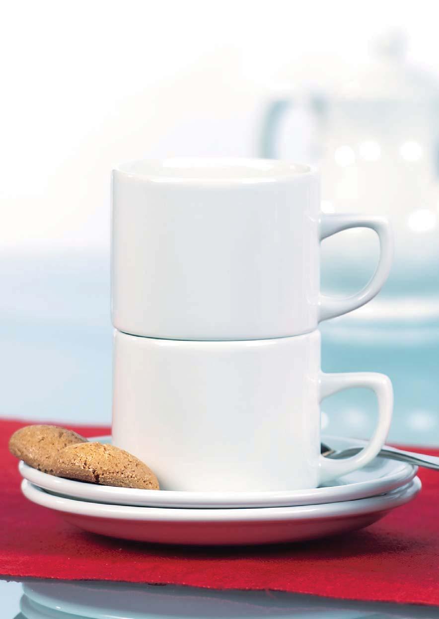 5oz NOVA CONTINENTAL COFFEE CUP WH CC18 18cl 6.3oz COMPACT STACKING TEA CUP WH FTC7 21.3cl 7.